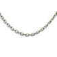 Mens Titanium Necklace, Half Round Oval Titanium 4 mm wide Chain Necklace for Sensitive Skin, Nickel Free Pure Titanium Jewelry for Him