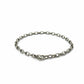 Titanium Mens Bracelet, Half Round Oval Cable Link, Pure Titanium 4 mm wide Chain Bracelet, Sensitive Skin Bracelet for Him, Men Jewelry