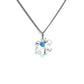 Aurora Borealis Snowflake Necklace, Pure Titanium Chain Necklace For Sensitive Skin, Swarovski Crystal, Hypoallergenic Nickel Free Niobium