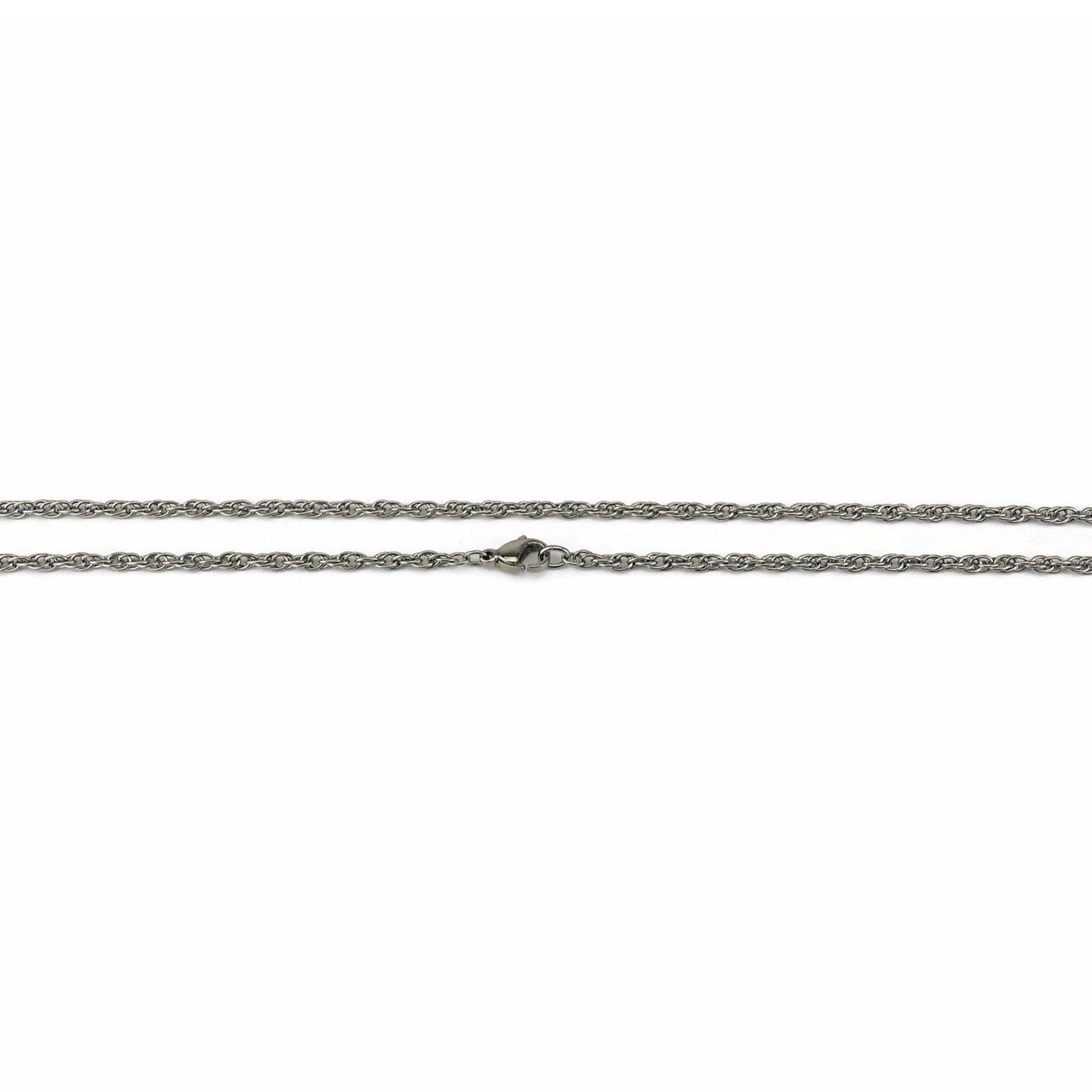 Double Rope Titanium Chain Necklace, Pure Titanium Chain Necklace for Sensitive Skin, Hypoallergenic and Nickel Free Titanium Necklace
