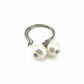 White Pearl Earrings, Niobium Earrings, Freshwater Pearls Titanium Earrings for Sensitive Ears, Hypoallergenic Hoop Nickel Free Earrings