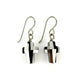 Silver Night Cross Titanium Earrings, Swarovski Crystal Niobium Earrings, Hypoallergenic Nickel Free Sensitive Ears Earrings Non Allergenic