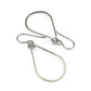 Niobium Earrings Silver Teardrop, Hypoallergenic Nickel Free Niobium Hoop Earrings for Sensitive Ears, Metal Allergy Safe Earrings
