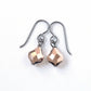 Rose Gold Baroque Crystal Titanium Earrings, Swarovski Crystal, Hypoallergenic Nickel Free Niobium Earrings for Sensitive Ears