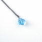 Aquamarine Baroque Crystal Titanium Necklace, Nickel Free Necklace For Sensitive Skin, Aqua Blue Swarovski Crystal, Pure Titanium Jewelry