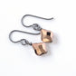 Rose Gold Baroque Crystal Titanium Earrings, Swarovski Crystal, Hypoallergenic Nickel Free Niobium Earrings for Sensitive Ears