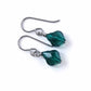 Emerald Green Baroque Crystal Titanium Earrings, Swarovski Crystal, Hypoallergenic Nickel Free Niobium Earrings for Sensitive Ears