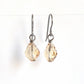 Golden Shadow Baroque Crystal Titanium Earrings, Champagne Swarovski Crystal, Hypoallergenic Nickel Free Niobium Earrings for Sensitive Ears