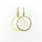 Gold Niobium Dangle Hoop Earrings, Gold-color Hoops, Nickel Free Hypoallergenic Big Circles Niobium Earrings for Sensitive Ears Earring