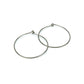 Niobium Hoop Earrings Large Silver Color Niobium Hoops, Nickel Free Earrings, Hypoallergenic Hoops for Sensitive Ears, 1 Inch Hoops
