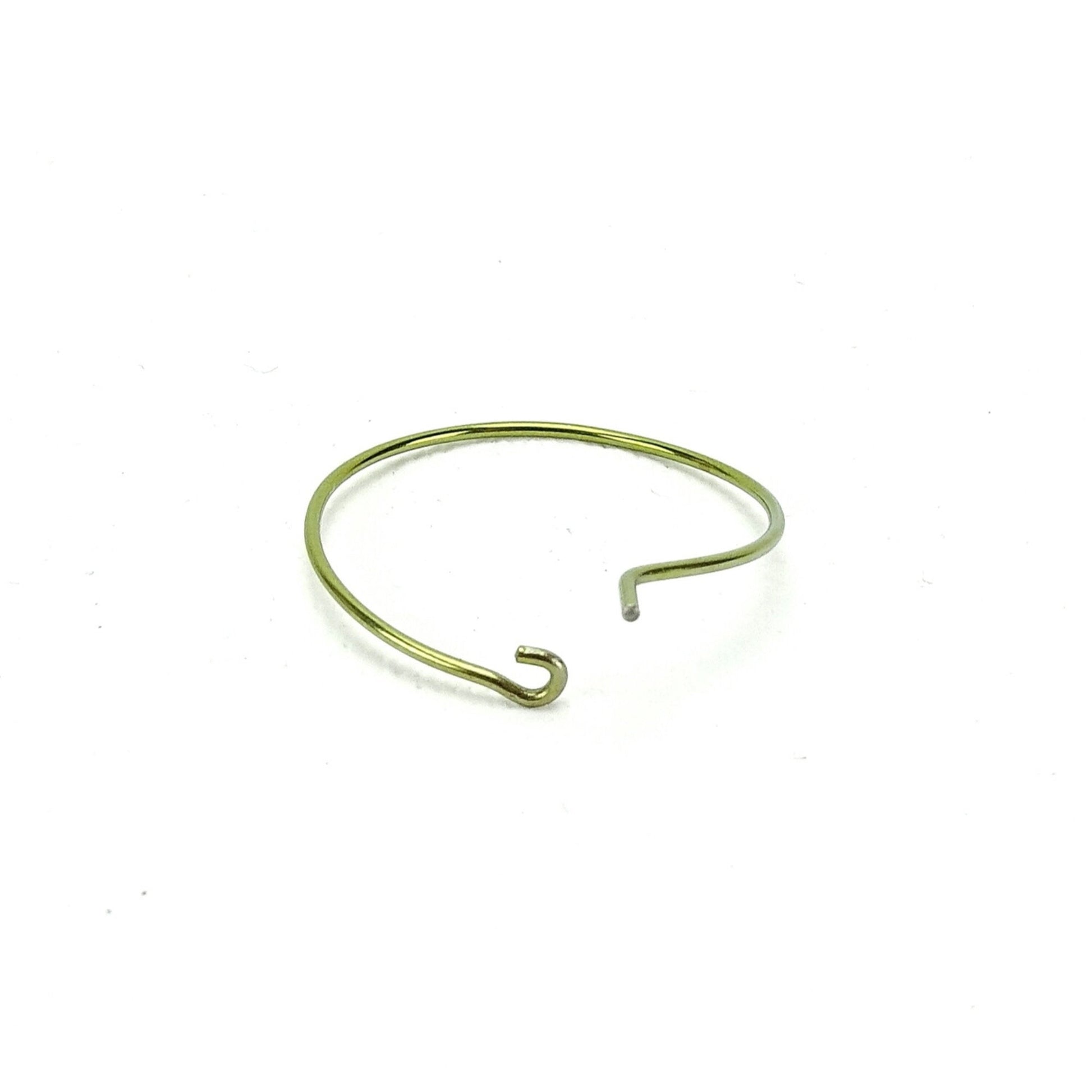 Niobium Medium Gold Hoop Earrings, Yellow Gold Color Niobium Hoops for Sensitive Ears, Nickel Free Hypoallergenic Jewelry