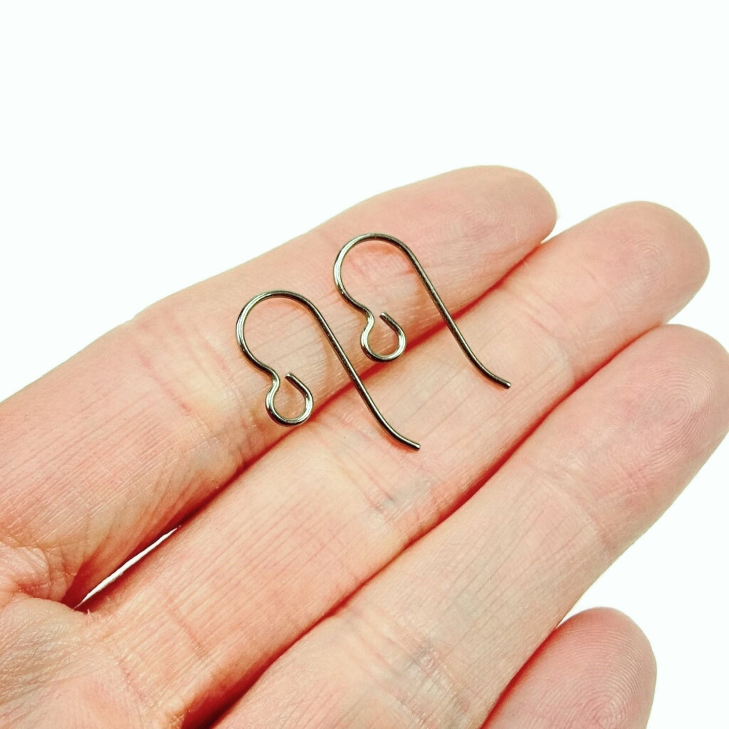 Titanium Hooks, French Hooks Pure Titanium, Nickel Free Earwires, Hypoallergenic Ear Hooks, Surgical Grade 1 Titanium DIY Replacement Hooks