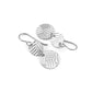 Nickel Free Earrings, Weave Patterned Double Disc Earrings, Silver Color Niobium Titanium Earrings, Hypoallergenic Sensitive Ears Earrings