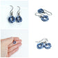Niobium Earrings Slate Blue, Hypoallergenic Sensitive Ears Earrings for Sensitive Ears Eternity Love Titanium Jewelry, Nickel Free Earrings