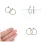 Small Niobium Hoop Earrings, Nickel Free Silver Color Hoops, Hypoallergenic Earrings for Sensitive Ears