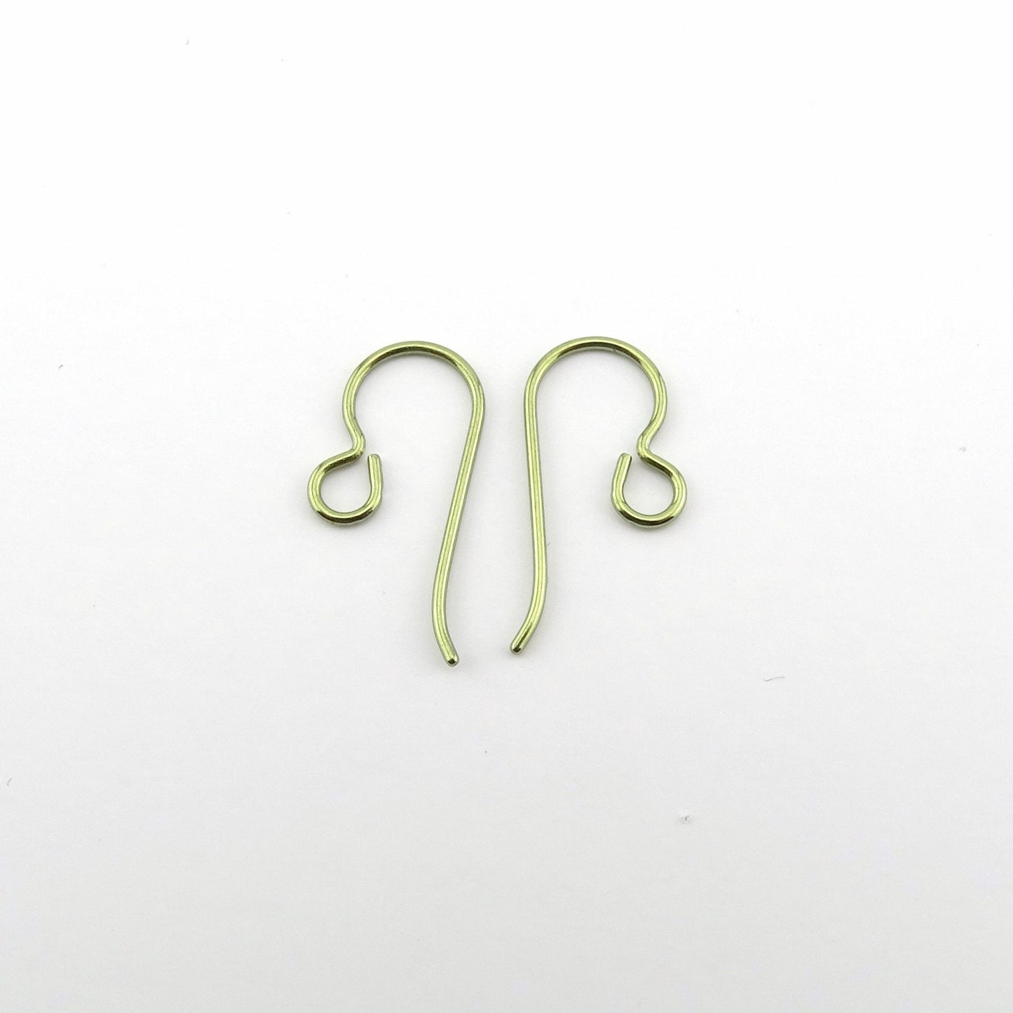 Gold Titanium Hooks, Pure Implant Grade 1 Titanium French Earwires, Nickel Free Hypoallergenic Ear Wires, Titanium DIY Replacement Hooks