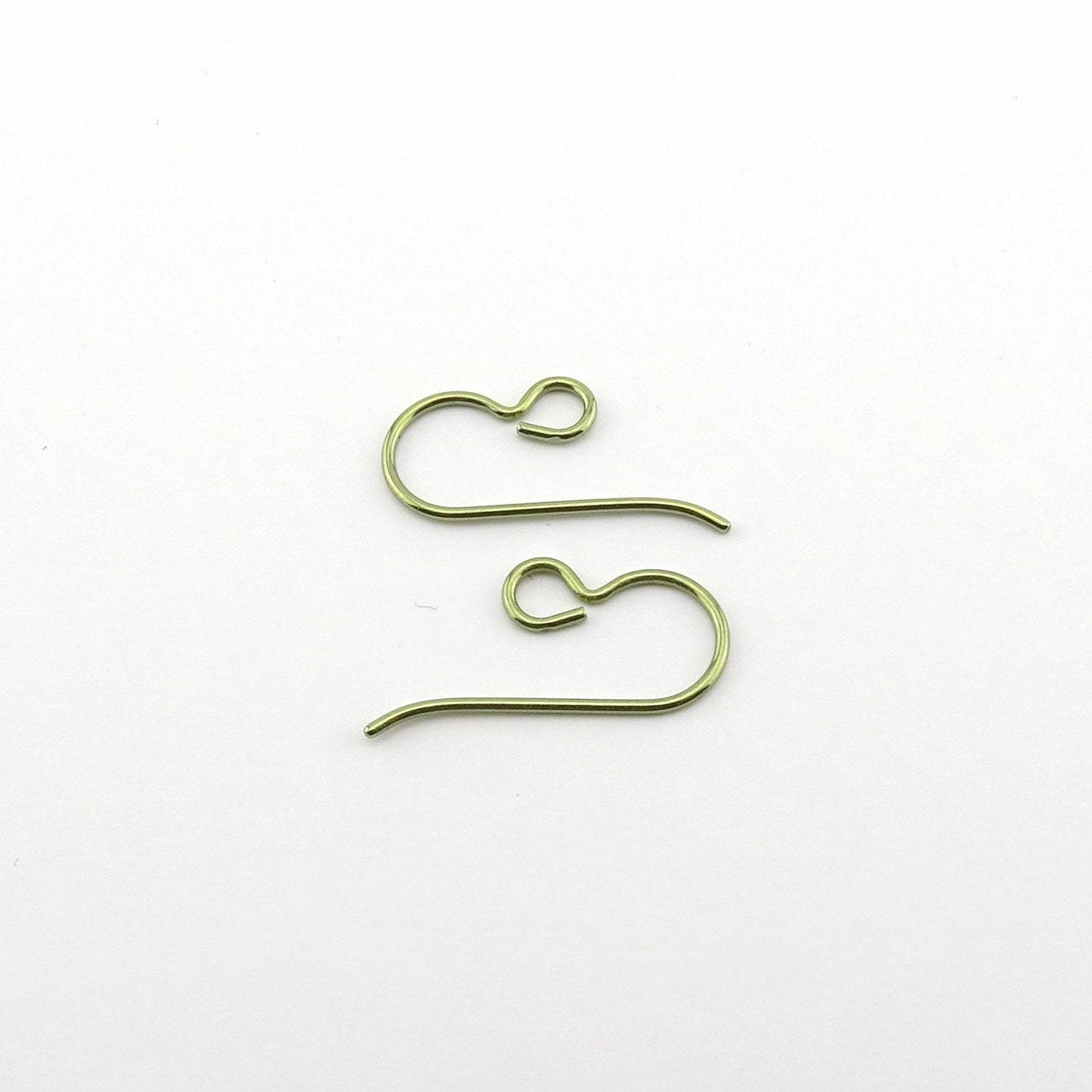 Gold Titanium Hooks, Pure Implant Grade 1 Titanium French Earwires, Nickel Free Hypoallergenic Ear Wires, Titanium DIY Replacement Hooks