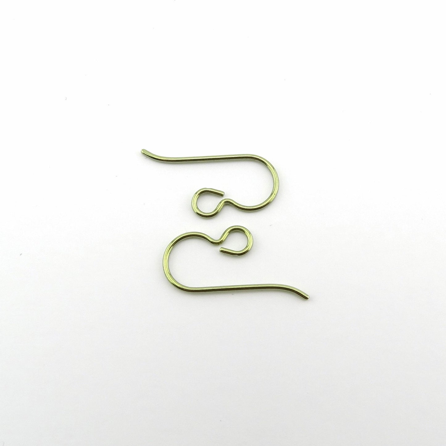 Gold Titanium Hooks, Pure Implant Grade 1 Titanium French Earwires, Nickel Free Hypoallergenic Ear Wires, Titanium DIY Replacement Hooks