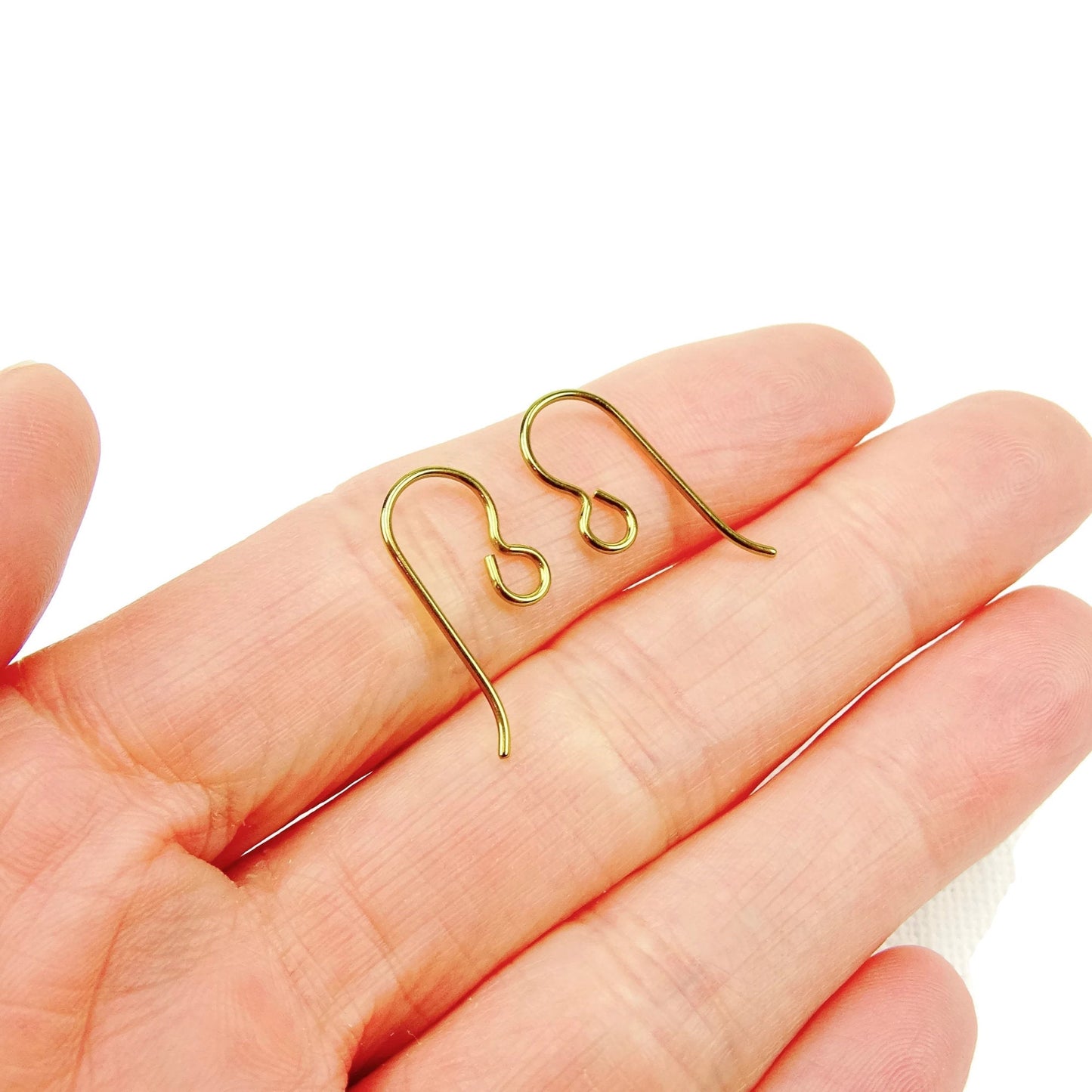 Niobium Earwire Hooks Yellow-gold, French Hooks Pure Niobium Wire,  Nickel Free Ear Wires, Hypoallergenic DIY Replacement Earring Hooks
