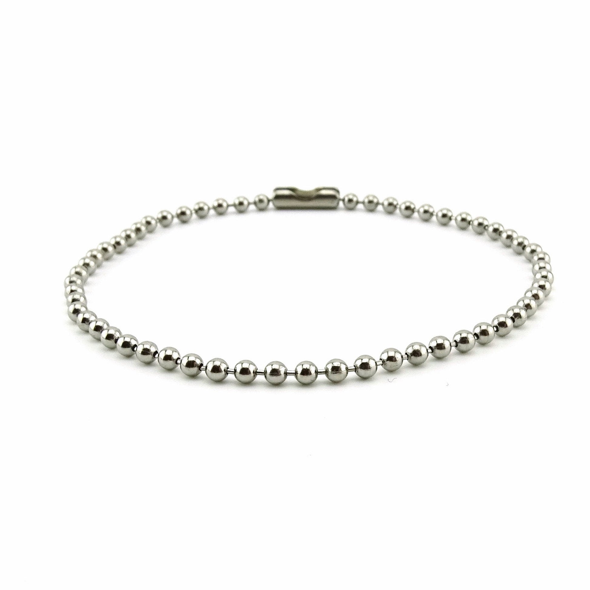 Amazon.com: Savlano 925 Sterling Silver Oval Rice Bead Strand Chain Bracelet  For Women & Girls - Made in Italy Comes With a Gift Box (7, 1.8mm):  Clothing, Shoes & Jewelry