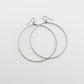Large Dangle Niobium Hoops, Titanium Hoop Earrings for Sensitive Ears, Nickel Free Hypoallergenic Big Hoops, Silver Gray Niobium,