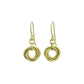 Gold Infinity Niobium Earrings, Yellow Gold Mobius Earrings for Sensitive Ears, Hypoallergenic Nickel Free Niobium Eternity Earrings