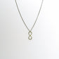Gold Infinity Titanium Necklace, Yellow Gold Niobium Eternity Symbol Necklace for Sensitive Skin, Nickel Free Hypoallergenic Jewelry