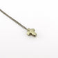 Metallic Gold Cross Titanium Necklace, Gold Swarovski Crystal Cross Nickel Free Necklace for Sensitive Skin, Hypoallergenic Pure Titanium