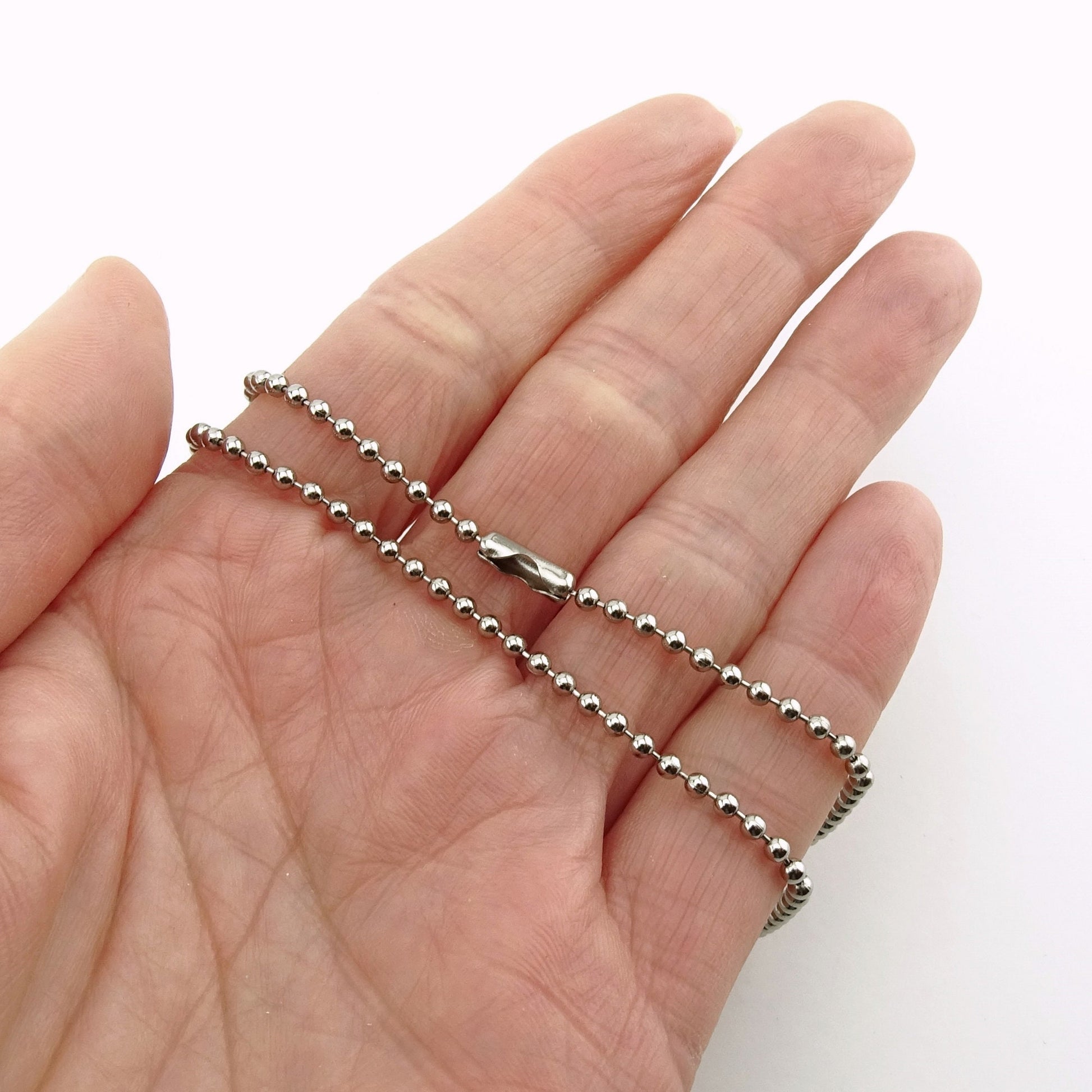 Titanium Ball Chain Necklace for Sensitive Skin