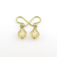 Golden Shadow Baroque Crystal Gold Niobium Earrings, Champagne Swarovski Crystal, Hypoallergenic Nickel Free Earrings for Sensitive Ears