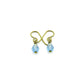 Aquamarine Crystal Gold Niobium Earrings, Aqua Blue Swarovski Crystal Drop Nickel Free Earrings, Hypoallergenic Earrings for Sensitive Ears