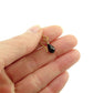 Black Crystal Teardrop, Gold Color Anodized Niobium Earrings, Jet Black Swarovski Crystal Nickel Free Sensitive Earrings, Hypoallergenic