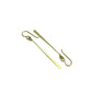 Gold Hammered Stick Niobium Earrings, Elegant Long Yellow Gold Niobium Hypoallergenic Bars, Nickel Free Earrings for Sensitive Ears Titanium