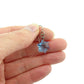 Aquamarine Edelweiss Titanium Earrings, Aqua Blue Swarovski Crystal Niobium Earrings Nickel Free Hypoallergenic Earrings for Sensitive Ears