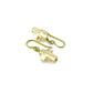 Golden Shadow Cross Nickel Free Earrings, Yellow Gold Niobium Earrings, Hypoallergenic Earrings for Sensitive Ears, Swarovski Crystal Cross