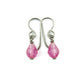 Rose Pink Teardrop Titanium Earrings, Swarovski Crystal Drop Earrings, Nickel Free Hypoallergenic Niobium Earrings for Sensitive Ears