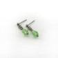 Peridot Green Drop Titanium Dangle Stud, Swarovski Crystal Teardrop Earrings, Hypoallergenic Nickel Free Titanium Sensitive Ears Earrings