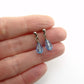 Aquamarine Teardrop Titanium Ball Stud Earrings, Aqua Blue Raindrop Swarovski Crystal, Hypoallergenic Nickel Free Sensitive Ears Earrings