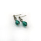 Emerald Green Drop Titanium Dangle Stud, Swarovski Crystal Teardrop Earrings, Hypoallergenic Nickel Free Titanium Sensitive Ears Earrings