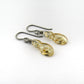 Golden Shadow Infinity Symbol Titanium Earrings, Eternity Swarovski Crystal, Nickel Free Hypoallergenic Niobium Earrings for Sensitive Ears