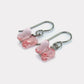 Titanium Earrings Peach Butterfly Crystal, Rose Peach Swarovski Crystal Butterfly Sensitive Ears Earrings for Girls, Rose Niobium Earrings