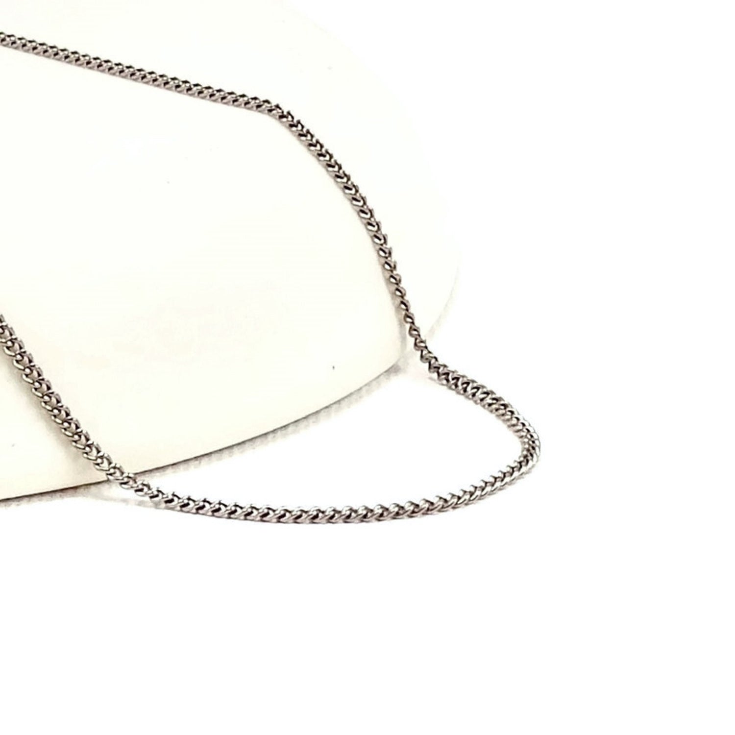 Titanium Necklace, No Nickel Necklace for Sensitive Skin, Simple Modern Titanium Curb Chain Necklace, Elegant Pure Titanium Necklace