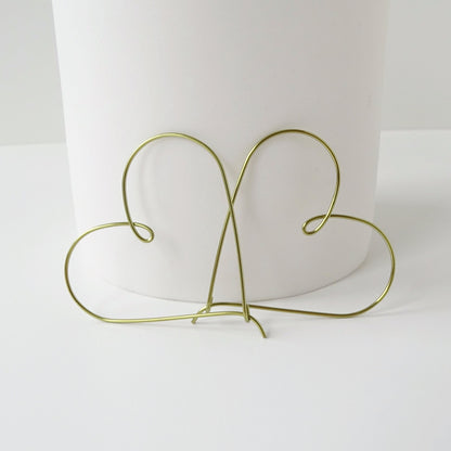 Medium Heart Hoops Gold Niobium Hoop Earrings, Nickel Free Hypoallergenic Yellow Gold Anodized Niobium Heart Hoop, Sensitive Ears Earrings