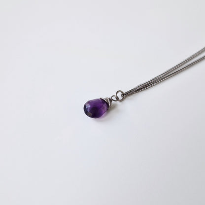 Amethyst Titanium Necklace