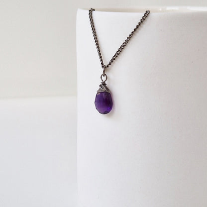 Amethyst Titanium Necklace