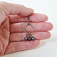 Titanium Teardrop Necklace with Black Pearls