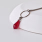 Siam Red Teardrop Titanium Necklace