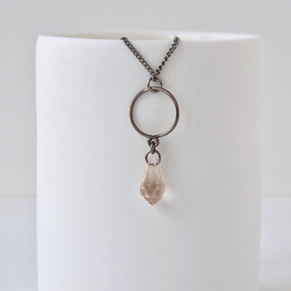 Light Silk Teardrop Titanium Necklace