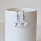 Aurora Borealis Crystal Starfish Titanium Earrings