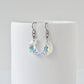Aurora Borealis Crystal Moon Titanium Earrings